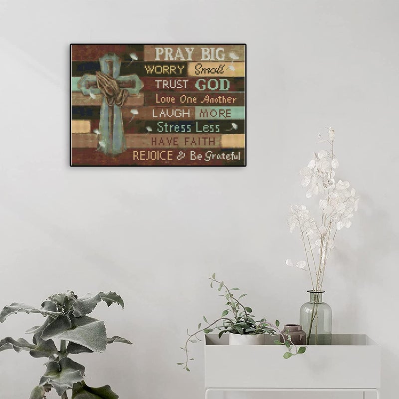 TaeYsck Insprational Stamped Cross Stitch Kits for Adults Beginner, Easy Counted Cross Stitch Kits Printed Christ Stitching Patterns Dimensions Needlepoint Art Crafts Embroidery Kits for Adults Beginners - Image 3